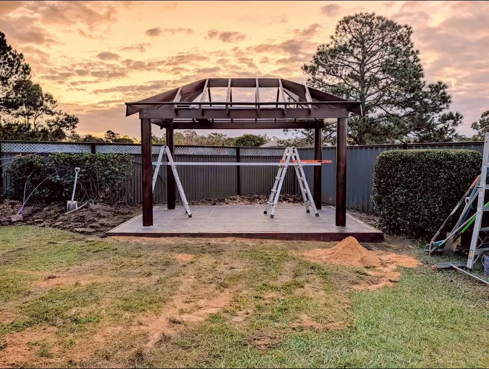Gazebo build in Sippy Downs