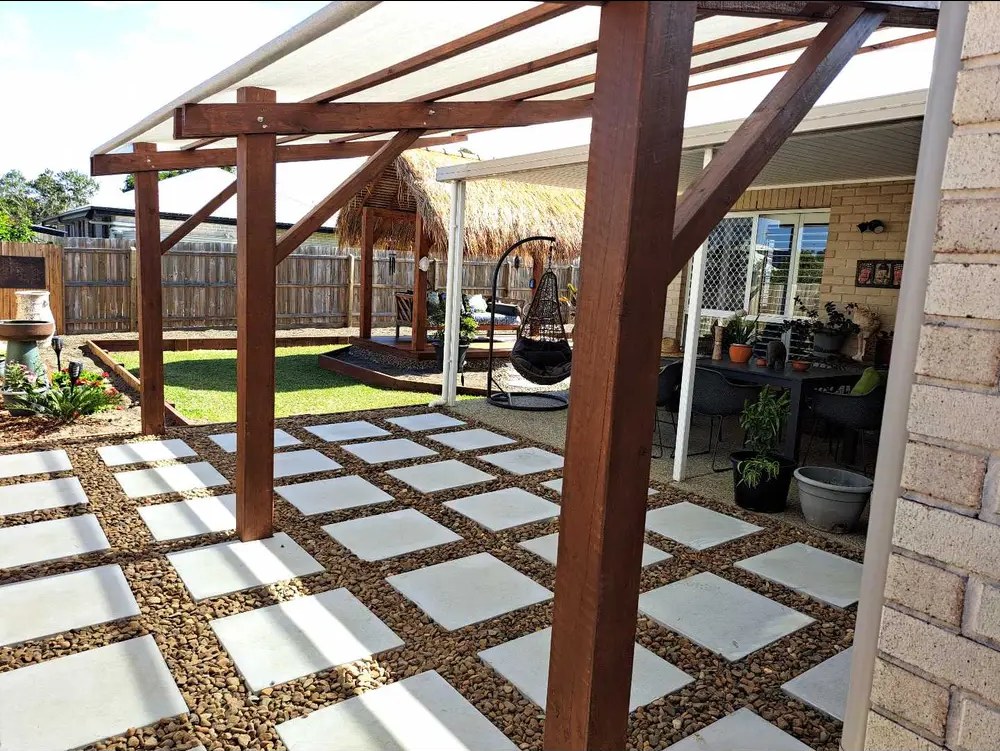 Pergola & paving in Kuluin